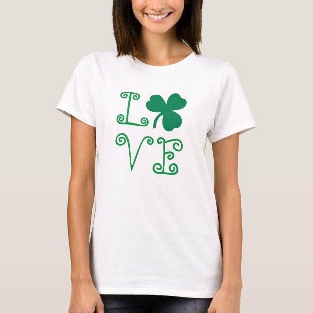 KÄRLEK Shamrock Women's Basic T-Shirt (Framsida)