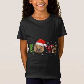 Kärlek Shar Pei Puppies Julafton Pajamas Play Leop T Shirt