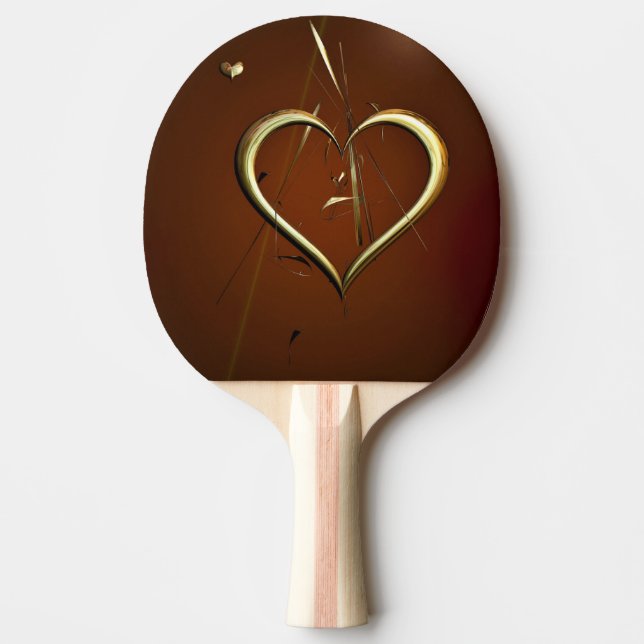 Kärlek Shards of Guld Ping Pong Paddle Pingisracket (Framsidan)