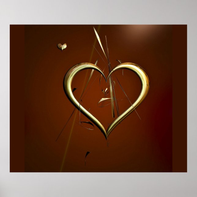 Kärlek Shards of Guld Poster (Framsidan)