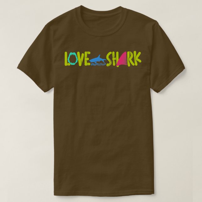 Kärlek Shark T Shirt (Design framsida)