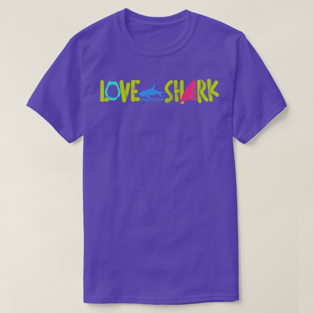 Kärlek Shark T Shirt (Design framsida)