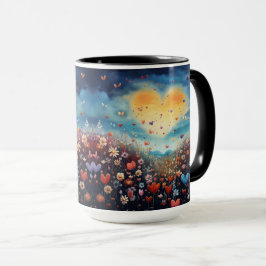 Kärlek Shines Wildfire Bright Mugg