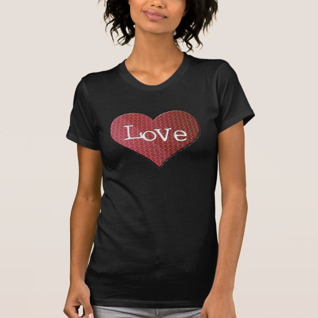 Kärlek Shirt Dam Twofer Sheer (Passande) Tröja (Framsida)