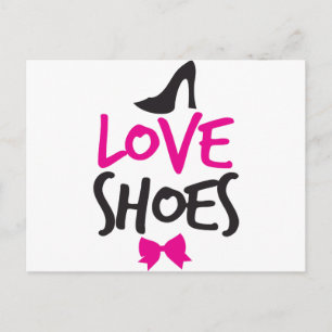 Kärlek Shoes med söt liten bog Vykort