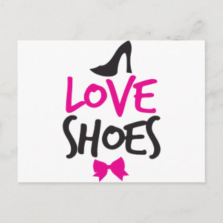 Kärlek Shoes med söt liten bog Vykort