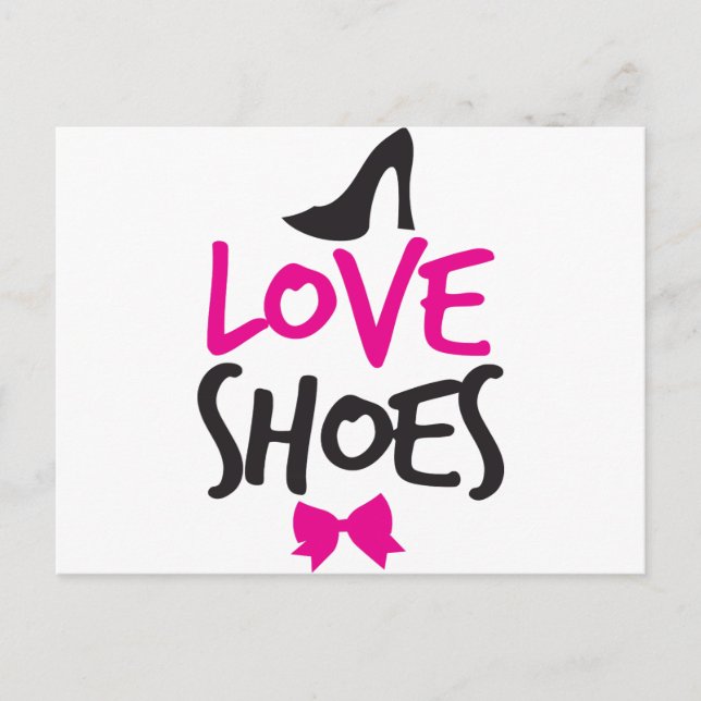 Kärlek Shoes med söt liten bog Vykort (Framsida)