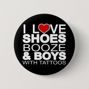 Kärlek Shoes Sprit Boys med Tattoos Knapp