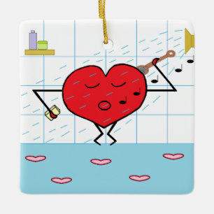 Kärlek Shower Julgransprydnad Keramik