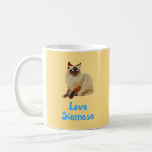 Kärlek Siamese Cats Kaffemugg