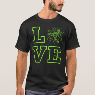 KÄRLEK Sicilien Sicilian Trinacria som O i Kärlek T Shirt