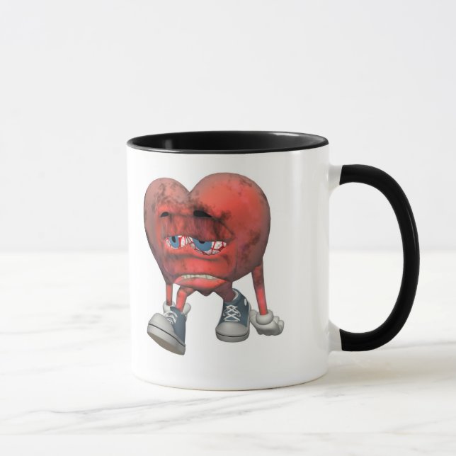 Kärlek Sick Heart Mugg (Höger)