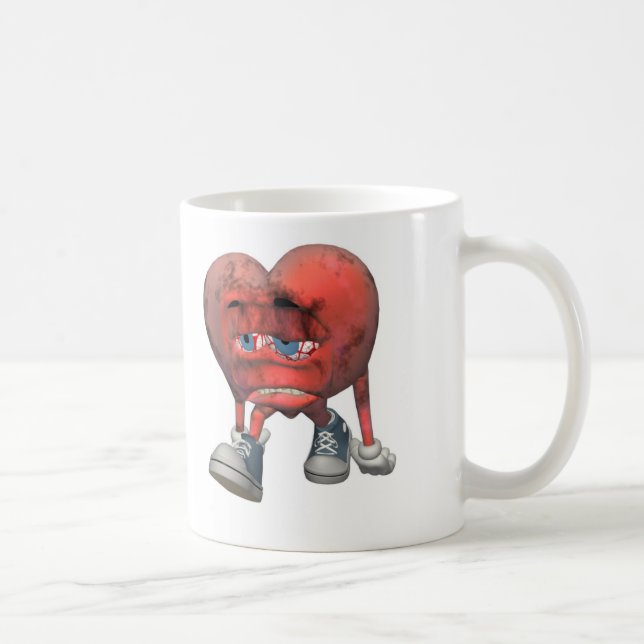 Kärlek Sick Heart Mugg (Höger)