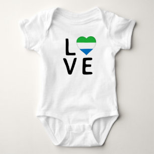 Kärlek - Sierra Leone Flagga T Shirt