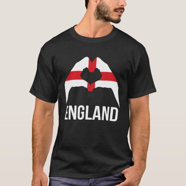 Kärlek Sign England Flagga T Shirt (Framsida)