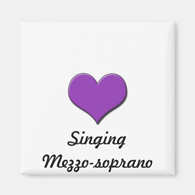 Kärlek Singing-Mezzosoprano Magnet (Framsidan)