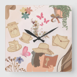 Kärlek själv fyrkantig klocka