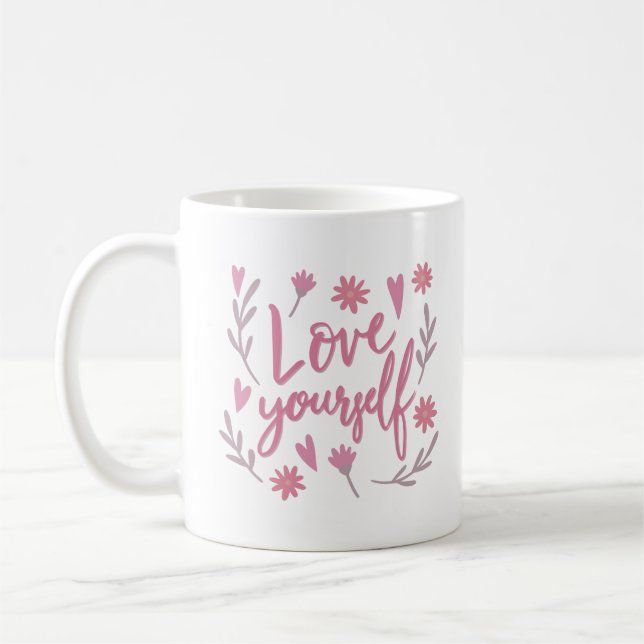 kärlek själv kaffemugg (Vänster)