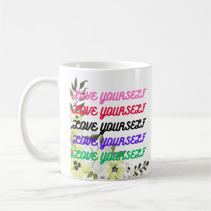 Kärlek själv Motivational inspirational Kaffemugg