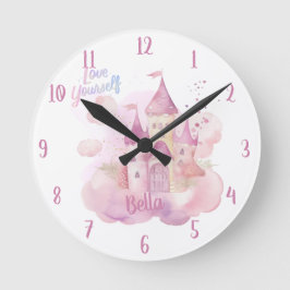 Kärlek själv porträtt anpassade porträtt rund klocka