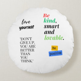 kärlek själv rund kudde