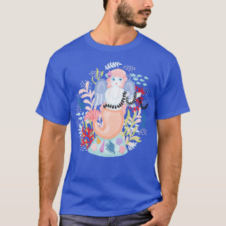 Kärlek Sjöjungfru Illustration T Shirt