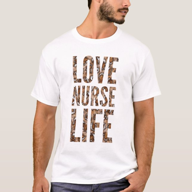 Kärlek sjuksköterska t shirt (Framsida)