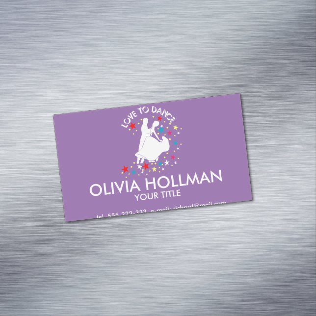 Kärlek ska dansa magnetiska visitkort (In Situ)