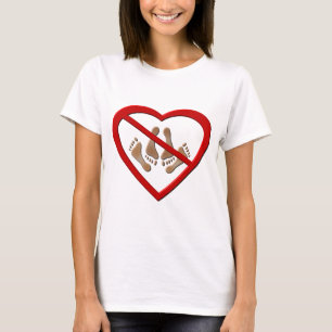 Kärlek skapar fötter förbjuden skylt dam T-shirt