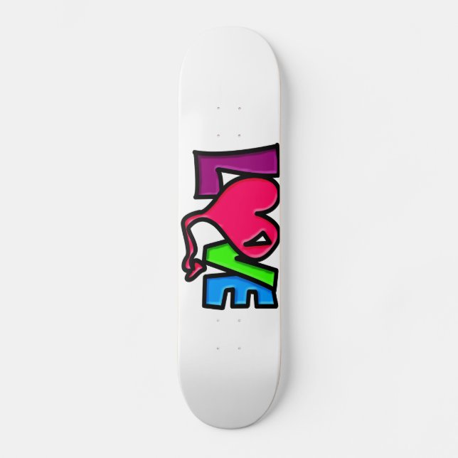 Kärlek Skateboard Bräda 19,5 Cm (Framsida)