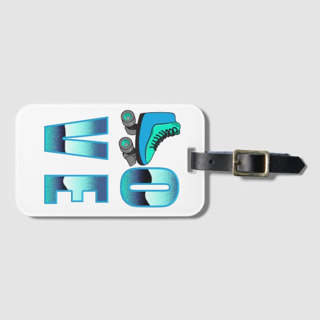 Kärlek Skating Bagagebricka (Framsida horisontal)