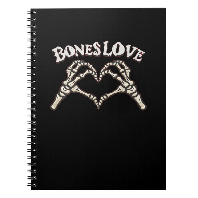 Kärlek Skeleton Hand Classic Anteckningsbok (Framsidan)