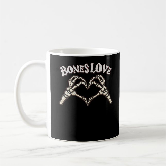 Kärlek Skeleton Hand Classic Kaffemugg (Vänster)