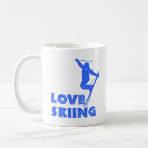 Kärlek Skiing Coffee Mugg