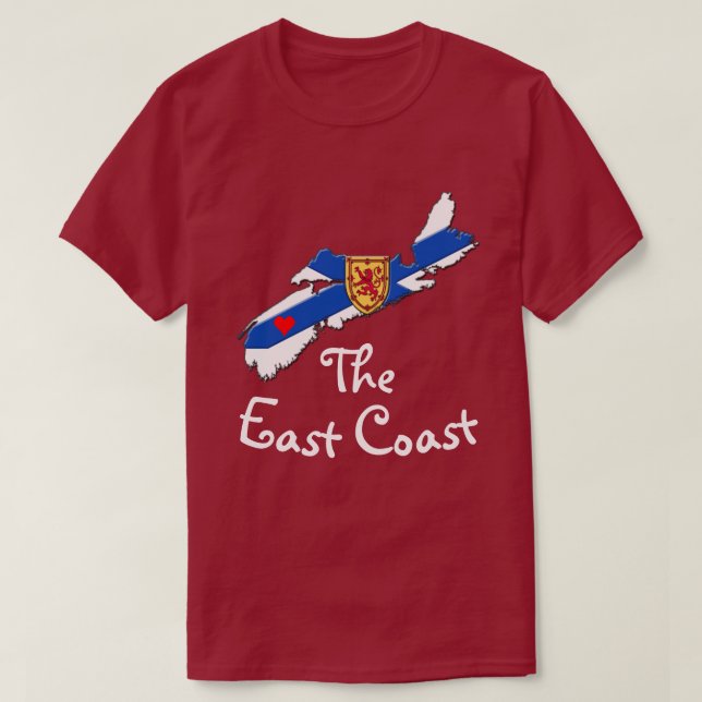 Kärlek: Skjortan av Heart Nova Scotia Öster T Shirt (Design framsida)