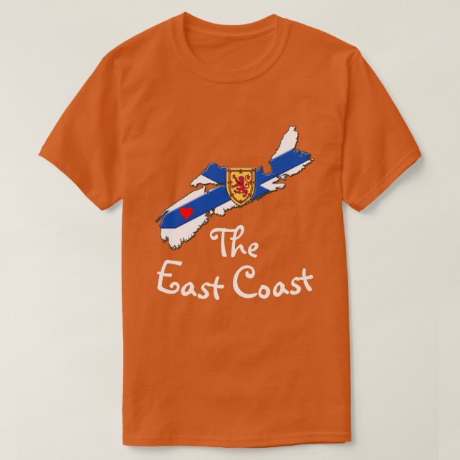 Kärlek: Skjortan av Heart Nova Scotia Öster T Shirt (Design framsida)