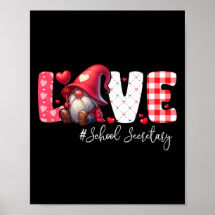 Kärlek skolsekreterare Costume Gnome Valentines Da Poster