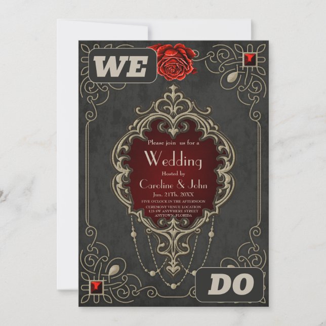 Kärlek skönhet och rikedom inbjudningar (Framsida)