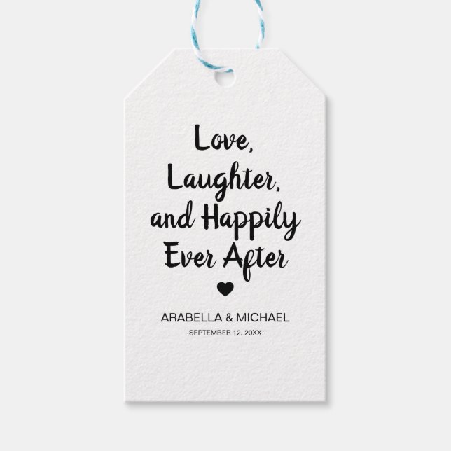 kärlek, skratt och lyckligtvis allt efter Bröllop Presentetikett (Framsidan)