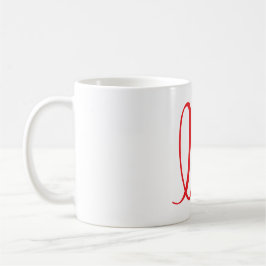 Kärlek-skript: En grafisk design Kärlek Brev ❤️ Kaffemugg
