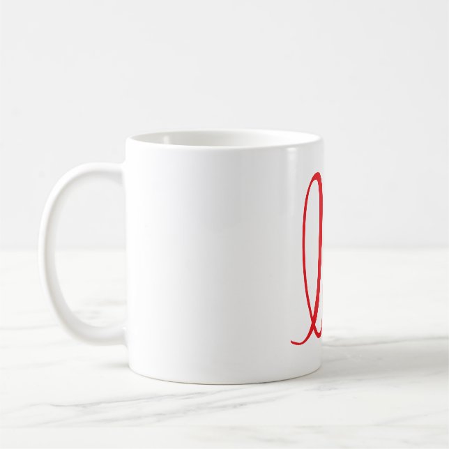 Kärlek-skript: En grafisk design Kärlek Brev ❤️ Kaffemugg (Vänster)