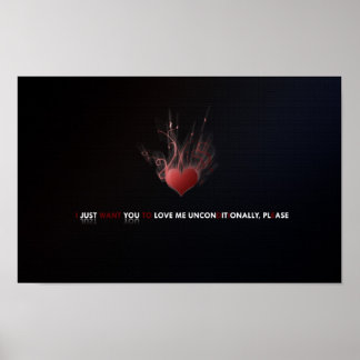 Kärlek Skriv ut villkorslöst Poster