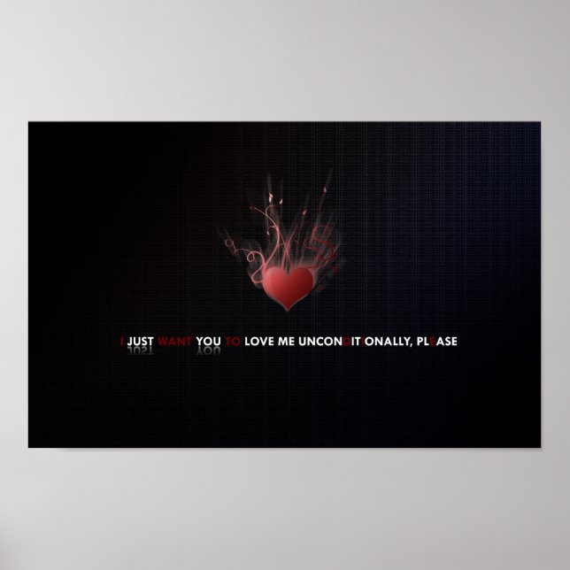 Kärlek Skriv ut villkorslöst Poster (Framsidan)