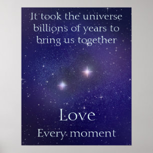 Kärlek skriven i Stars Anpassningsbar Sentimental Poster