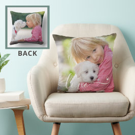 KÄRLEK skriver 1-2 foto-handskrivet hjärta Kudde