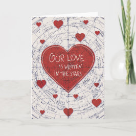 Kärlek skrivet i stjärnorna helgkort