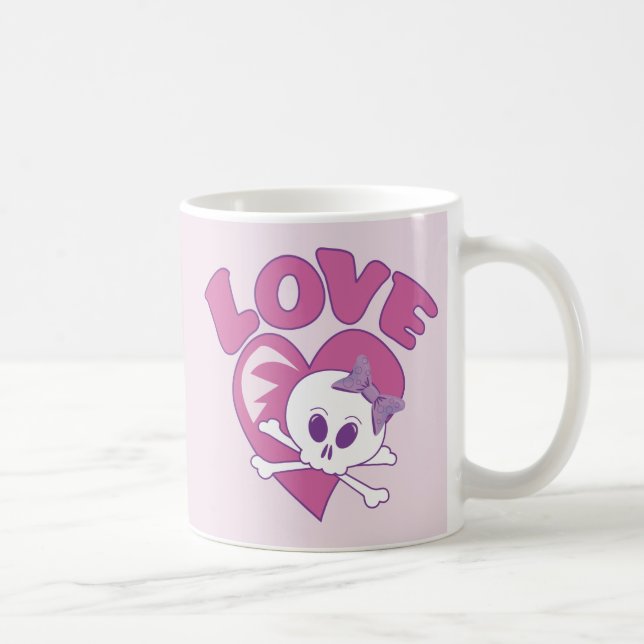 Kärlek Skull Kaffemugg (Höger)