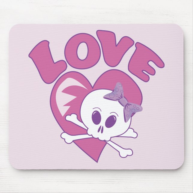 Kärlek Skull Musmatta (Framsidan)