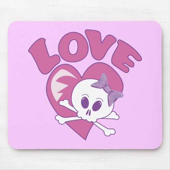 Kärlek Skull Musmatta (Framsidan)