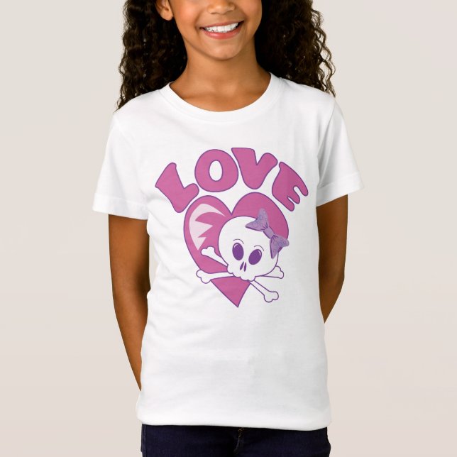 Kärlek Skull T Shirt (Framsida)